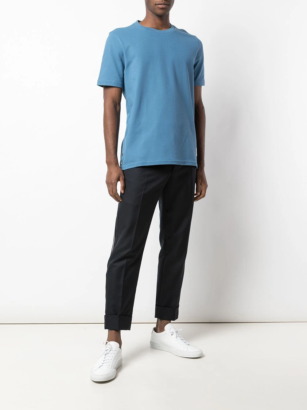 Hot Sale 🤩 Thom Browne Center Back Stripe Piqué T shirt t-shirts of men ❤️ 2 Thom Browne Center-Back Stripe Piqué T-shirt