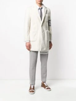 Thom Browne 4-Bar shearling sack overcoat