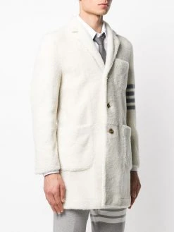 Cheap π Thom Browne 4 Bar shearling sack overcoat single breasted coats of men π 9 Thom Browne 4-Bar shearling sack overcoat