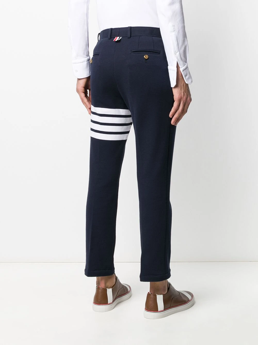 Buy β Thom Browne Loopback chino trousers chinos of men π 4 Thom Browne loopback chino trousers