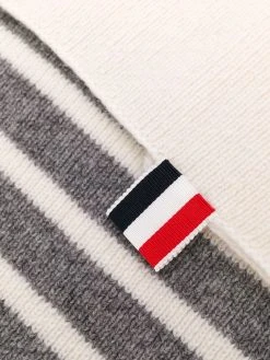 Thom Browne ribbed 4-Bar stripe scarf