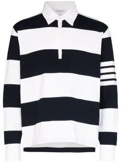 Thom Browne 4-stripe sleeve polo shirt