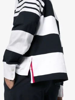 Thom Browne 4-stripe sleeve polo shirt