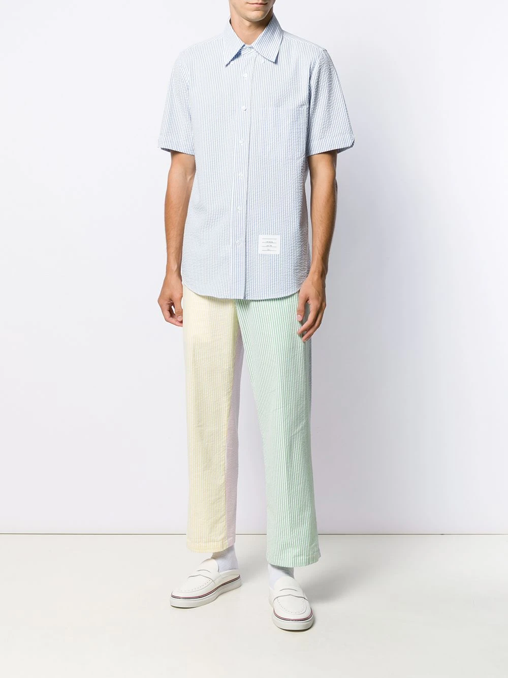Budget π Thom Browne Striped seersucker shirt shirts of men β 2 Thom Browne striped seersucker shirt