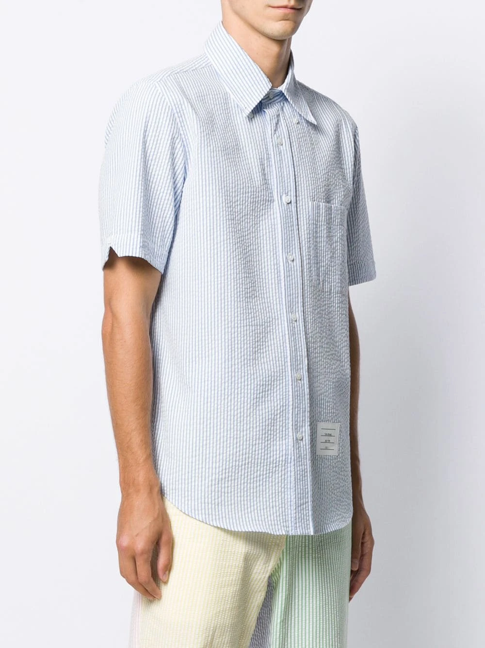 Budget π Thom Browne Striped seersucker shirt shirts of men β 3 Thom Browne striped seersucker shirt