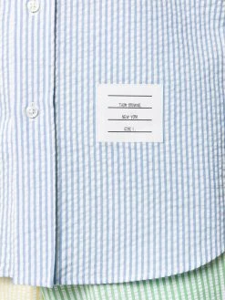 Budget π Thom Browne Striped seersucker shirt shirts of men β 11 Thom Browne striped seersucker shirt