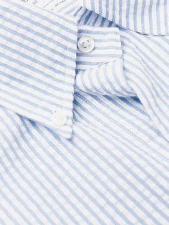 Budget π Thom Browne Striped seersucker shirt shirts of men β 12 Thom Browne striped seersucker shirt