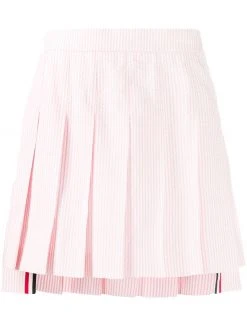 Thom Browne seersucker pleated miniskirt