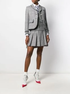 Thom Browne crisp linen pleated miniskirt