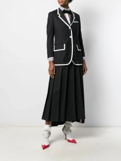 Thom Browne super 120s plain weave pleated skirt