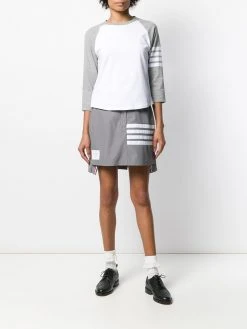Thom Browne flyweight tech pleated 4-Bar miniskirt