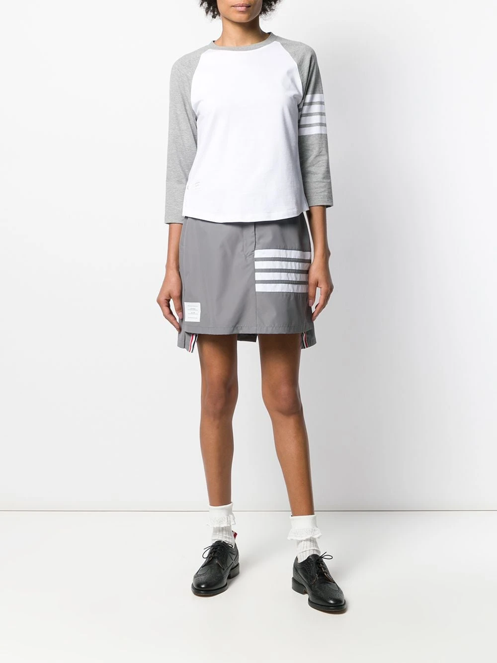 Coupon ✔️ Thom Browne Flyweight tech pleated 4 Bar miniskirt pleated skirts of women ✨ 2 Thom Browne flyweight tech pleated 4-Bar miniskirt