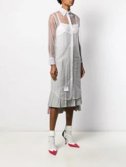 Thom Browne sheer mid-length shirt dress