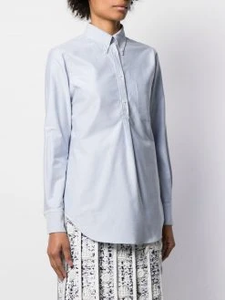 Cheapest β€οΈ Thom Browne Pleat back Oxford shirt shirts of women π 9 Thom Browne pleat back Oxford shirt