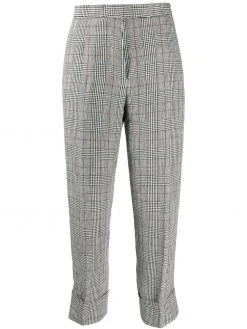 Thom Browne check print cropped trousers
