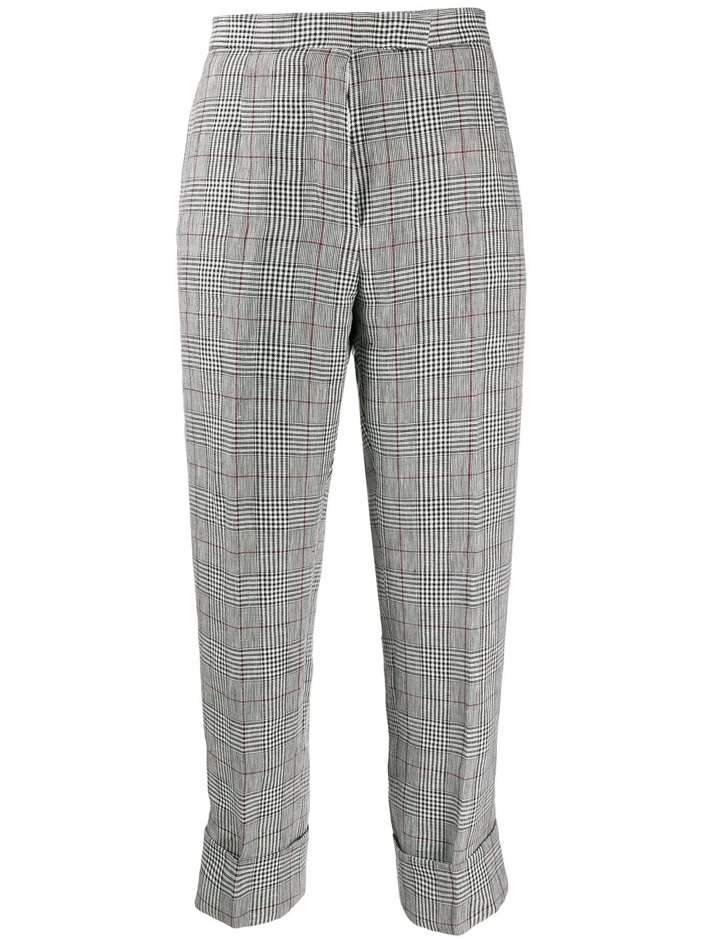 New ❤️ Thom Browne Check print cropped trousers cropped pants of women ✨ 1 Thom Browne check print cropped trousers