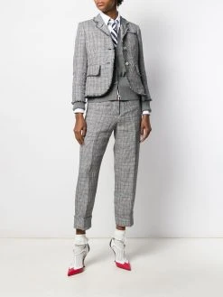 Thom Browne check print cropped trousers