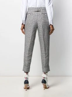New ❤️ Thom Browne Check print cropped trousers cropped pants of women ✨ 10 Thom Browne check print cropped trousers