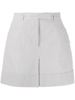 Thom Browne high-waist seersucker shorts