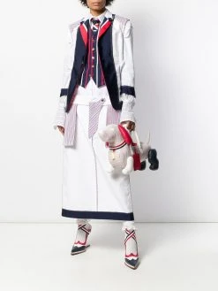 Thom Browne Hector Jr. seersucker-print bag