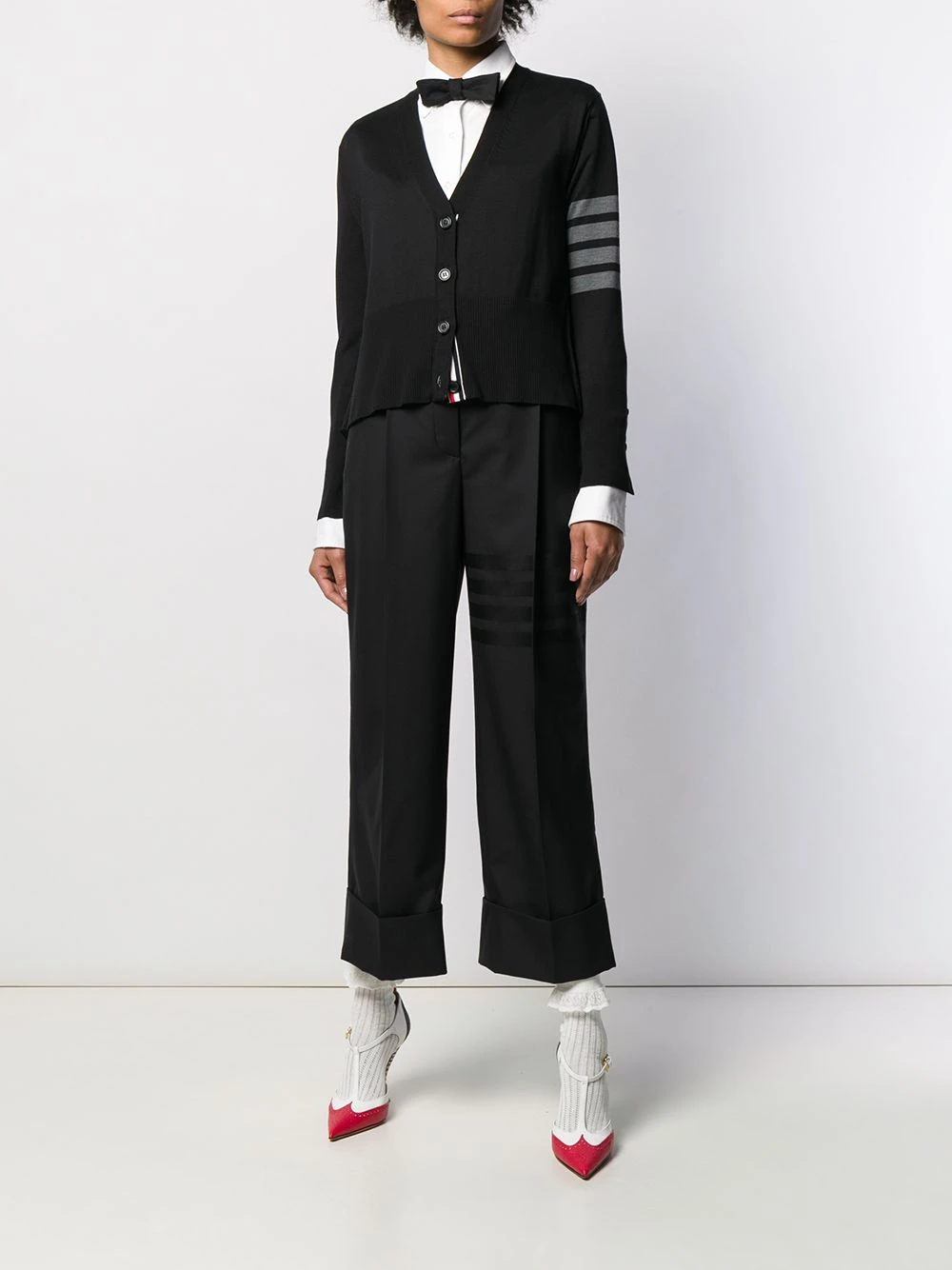 Discount π Thom Browne 4 Bar high waisted trousers cropped pants of women π 2 Thom Browne 4-Bar high-waisted trousers