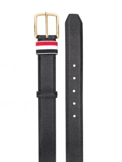 Thom Browne striped loop pebbled belt