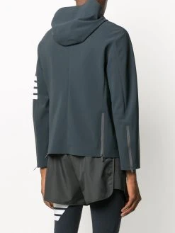 Thom Browne lightweight tech hooded 4-Bar jacket