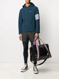 Thom Browne lightweight tech hooded 4-Bar jacket