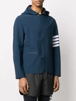 Thom Browne lightweight tech hooded 4-Bar jacket