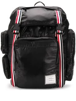 Thom Browne tricolour webbing ripstop backpack