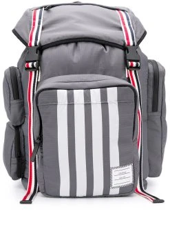 Thom Browne 4-Bar tricolour webbing ripstop backpack