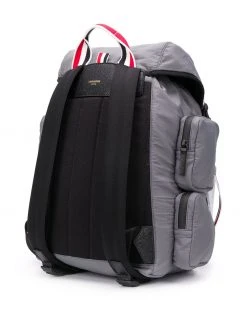 Thom Browne 4-Bar tricolour webbing ripstop backpack