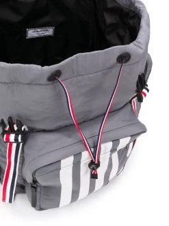 Thom Browne 4-Bar tricolour webbing ripstop backpack