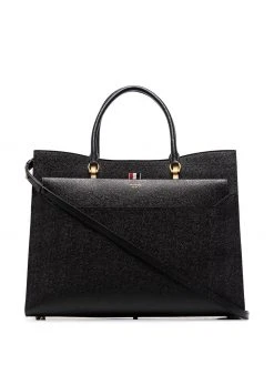 Thom Browne large pebbled Duet tote