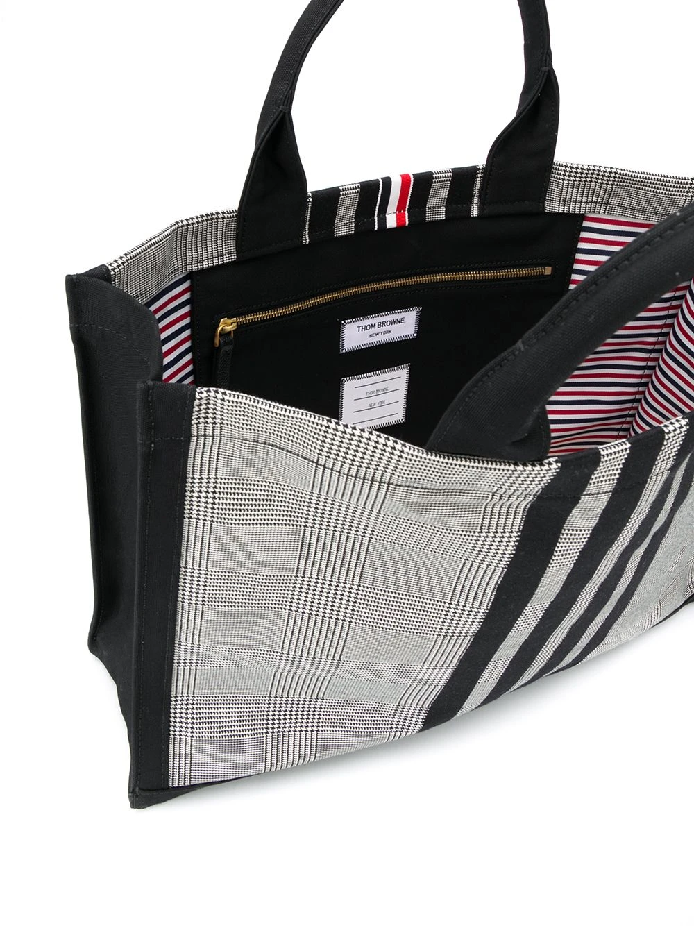 Budget π Thom Browne Prince of Wales print tote tote bags of men π 5 Thom Browne Prince of Wales print tote