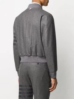 Best deal π Thom Browne Tonal 4 Bar flannel blouson jacket bomber jackets of men β 8 Thom Browne tonal 4-Bar flannel blouson jacket