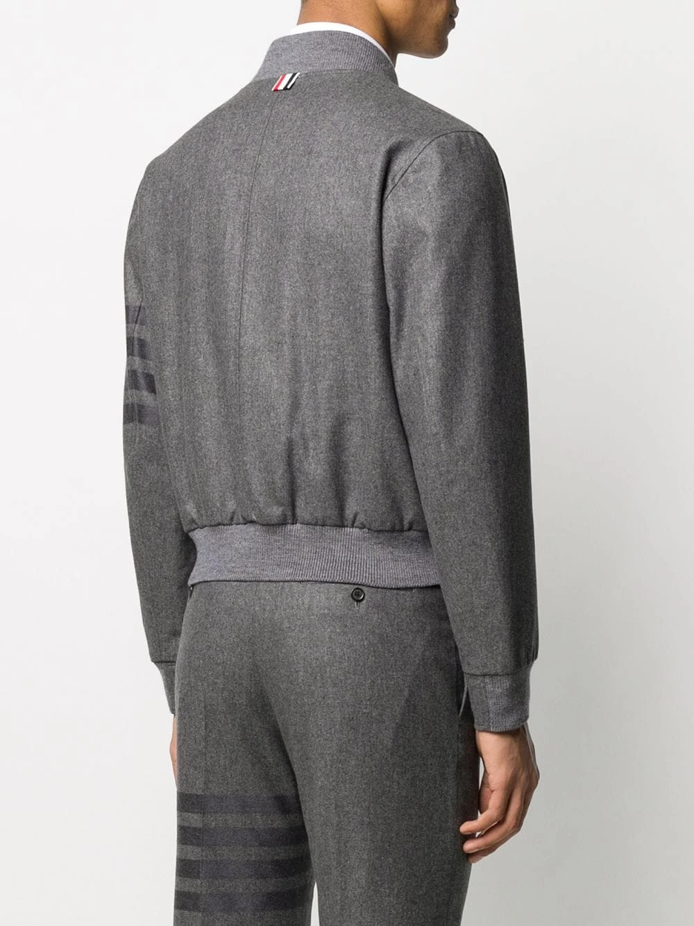 Best deal π Thom Browne Tonal 4 Bar flannel blouson jacket bomber jackets of men β 4 Thom Browne tonal 4-Bar flannel blouson jacket