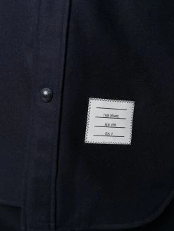 Thom Browne flannel tonal 4-Bar shirt jacket