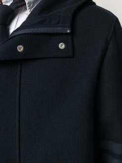 New β Thom Browne Tonal 4 Bar hooded jacket lightweight jackets of men π 9 Thom Browne tonal 4-Bar hooded jacket