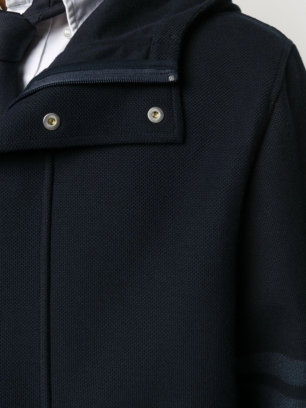 New β Thom Browne Tonal 4 Bar hooded jacket lightweight jackets of men π 5 Thom Browne tonal 4-Bar hooded jacket