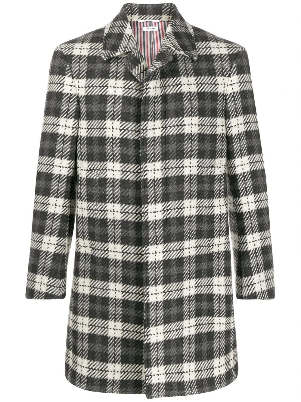 Outlet β€οΈ Thom Browne Tartan check tweed coat single breasted coats of men π 1 Thom Browne tartan check tweed coat