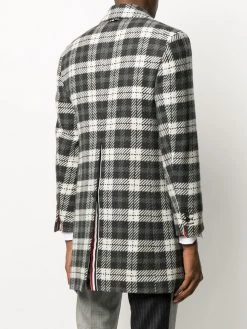 Outlet β€οΈ Thom Browne Tartan check tweed coat single breasted coats of men π 10 Thom Browne tartan check tweed coat
