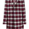 Thom Browne tartan-check tweed cashmere overcoat