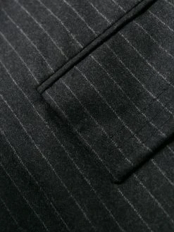 Thom Browne chalk-stripe Chesterfield overcoat