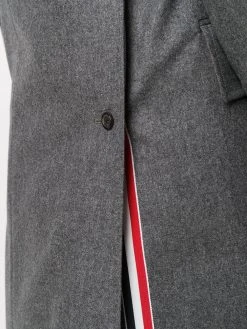 Thom Browne tonal 4-Bar Chesterfield overcoat