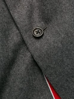 Thom Browne tonal 4-Bar Chesterfield overcoat