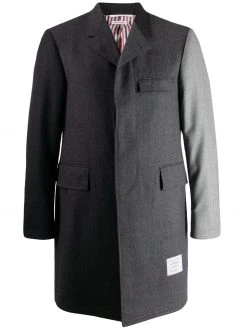 Thom Browne Fun-Mix super 120s Chesterfield overcoat