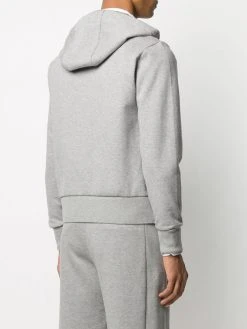 Thom Browne 4-Bar double-knit zip-up hoodie