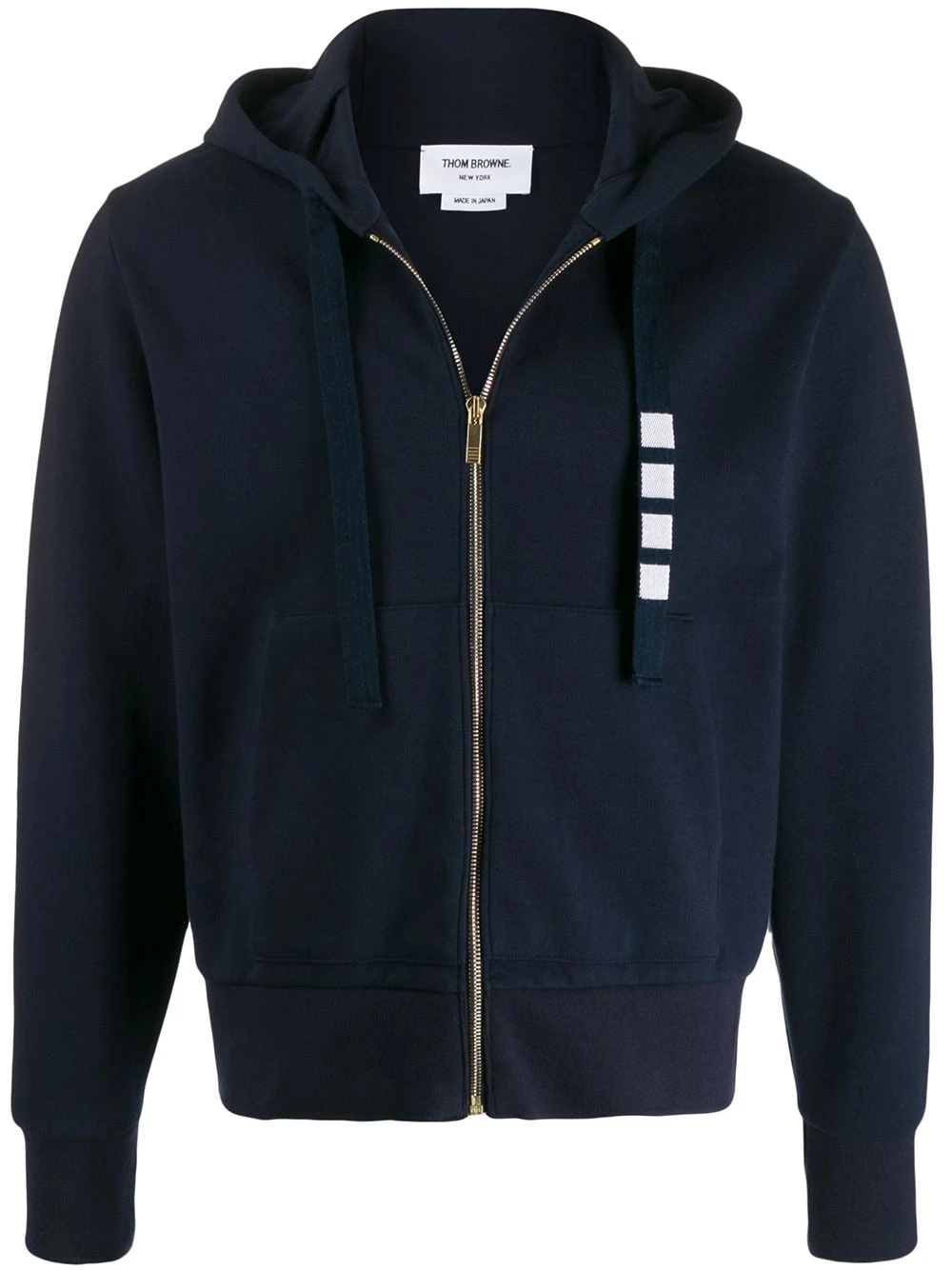 Coupon π Thom Browne 4 Bar double knit zip up hoodie hoodies of men β 1 Thom Browne 4-Bar double-knit zip-up hoodie