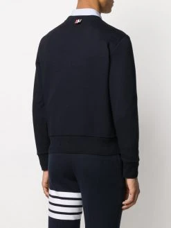 Thom Browne loopback stripe pocket sweatshirt